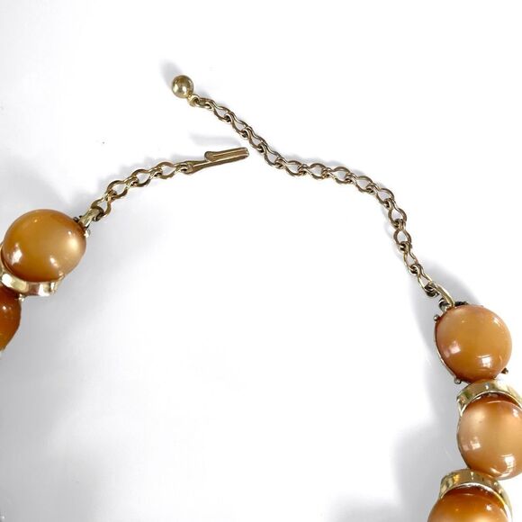 Vintage Butterscotch Moonglow Collar Necklace - Picture 4 of 5